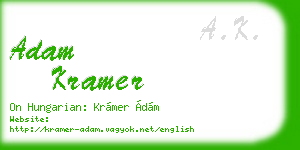 adam kramer business card